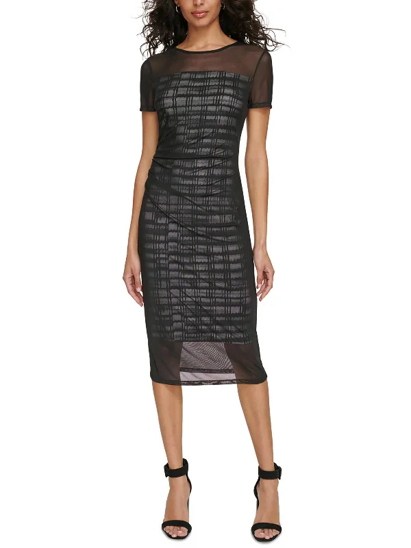 Womens Sheer Polyester Sheath Dress Tunics Recommended stylist