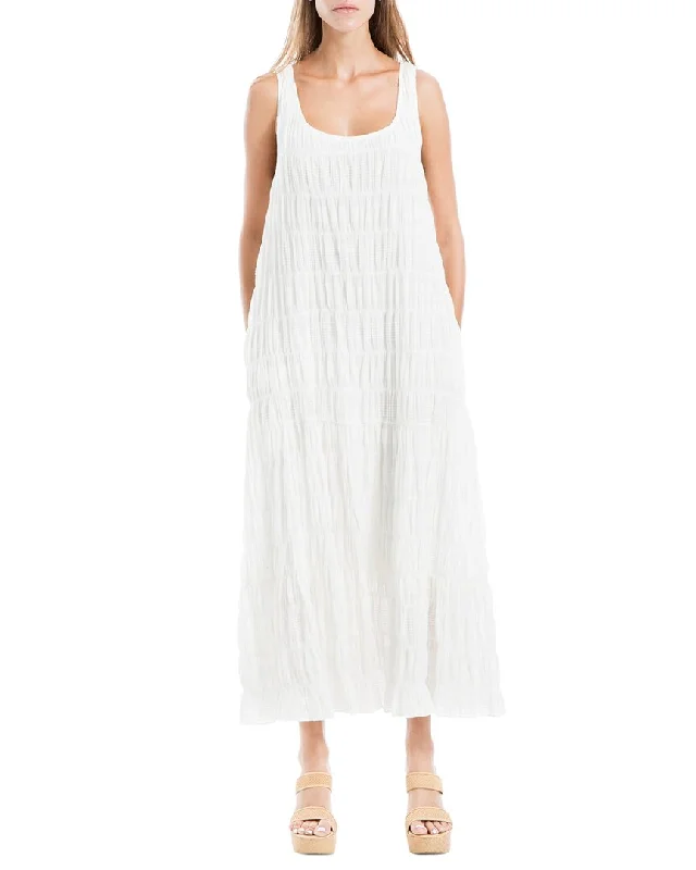 Max Studio Sleeveless Scoop Neck Tiered Maxi Dress Tunics Sale discount