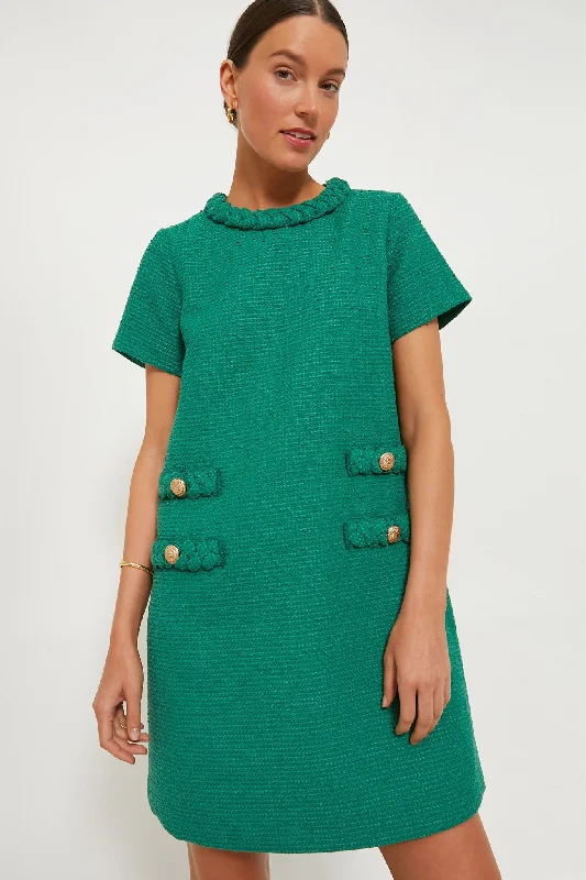 Emerald Green Tweed Jackie Dress Tunics Corduroy durable