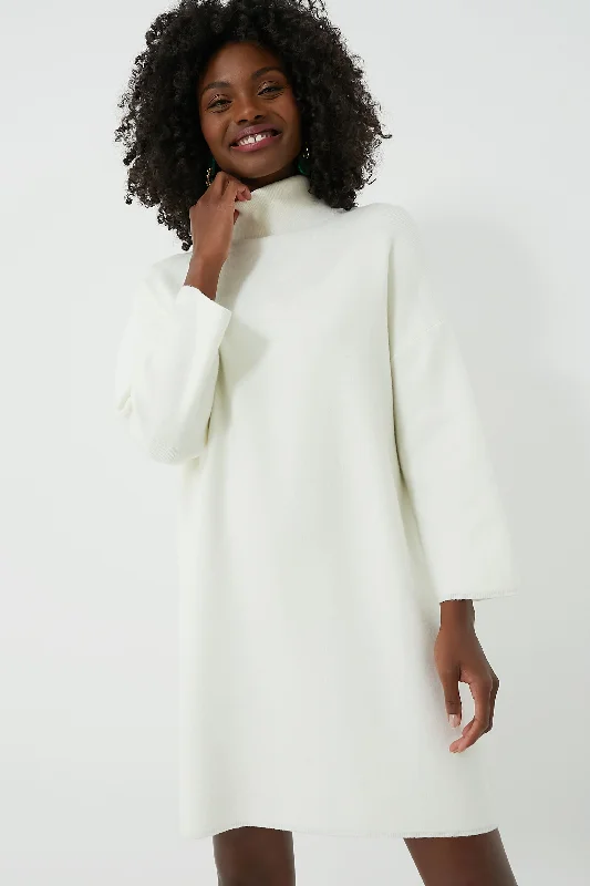 Winter White Vivianne Dress Tunics Trendy modern