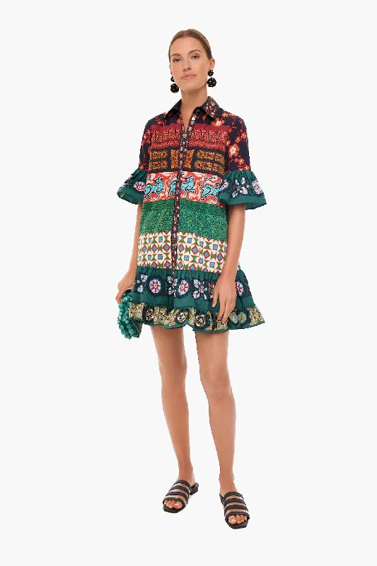 Patchwork Choux Dress Tunics Cozy soft