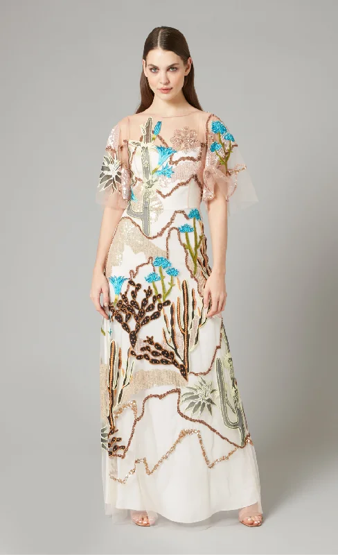 Addison Long Dress - Sunkiss Tunics Silk luxurious