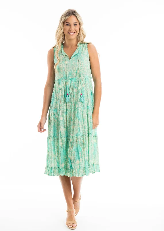 Orientique - Hanalei Sleeveless Boho Dress Tunics Stylish elegant