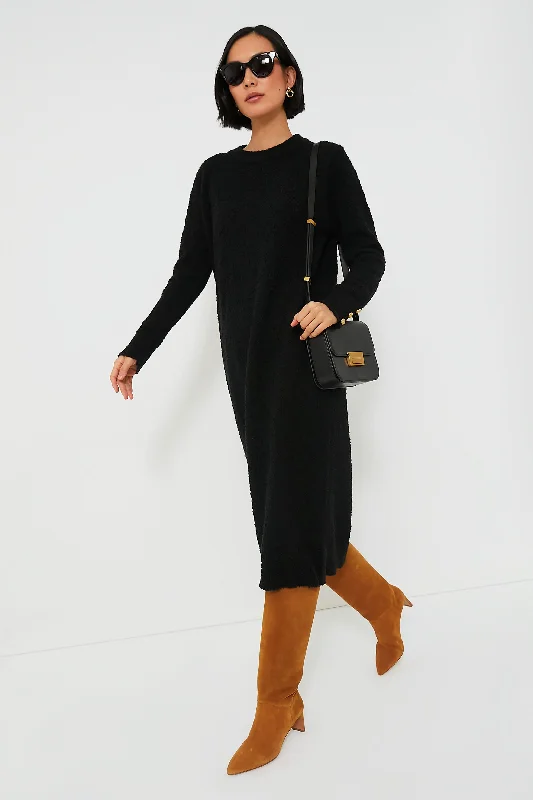 Black Boucle Knit Nelle Dress Tunics Occasion special