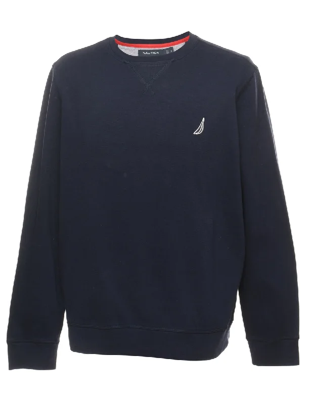 Nautica Plain Sweatshirt - L Hoodie with Illustration Artistic Creative