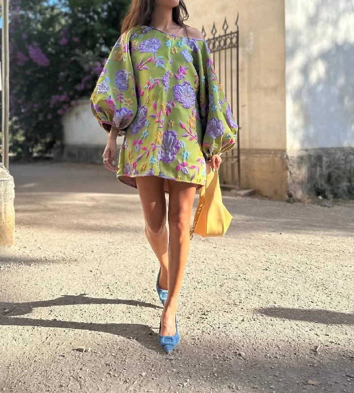 The Good Luck Dress In Retro Green Tunics Canvas sturdy