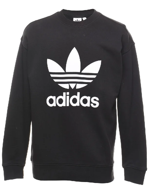Adidas Printed Sweatshirt - XS Hoodie with Sequins Glamorous Eye-catching