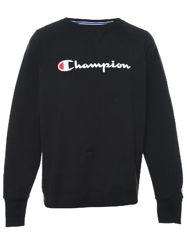 Champion Printed Sweatshirt - M Hoodie with Slim Fit Tailored Modern