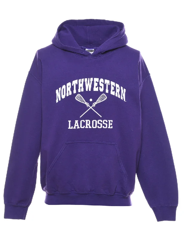 Lacrosse Printed Hoodie - M Hoodie with Zipper Versatile Modern