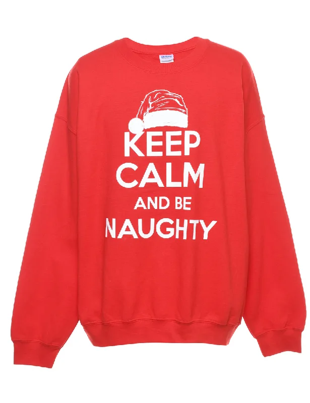 Festive Season Christmas Sweatshirt - XL Hoodie with Hidden Zipper Minimalist Clean