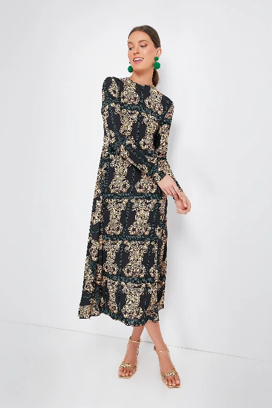 Tiger Tiles Black Drifter Dress Tunics Trousers formal