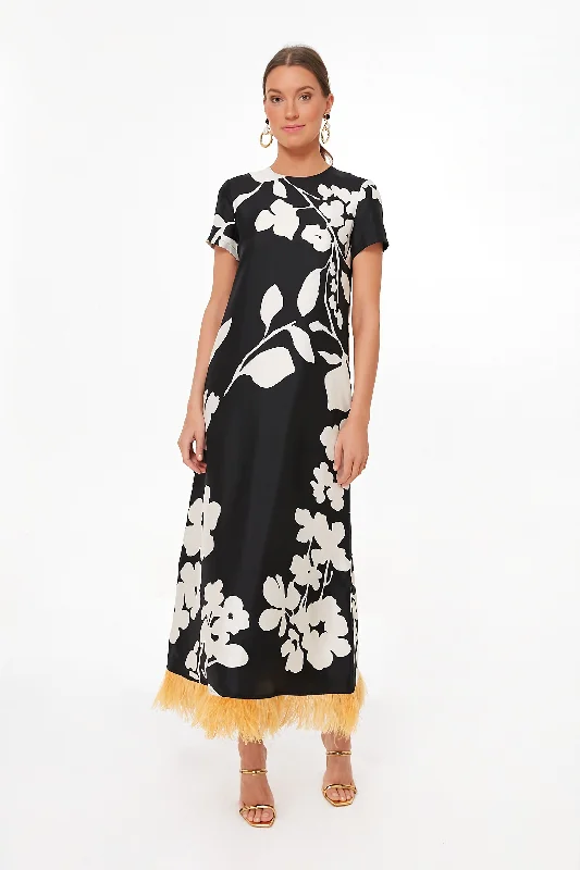 Winter Jasmine Swing Dress with Feathers Tunics Fall fleece