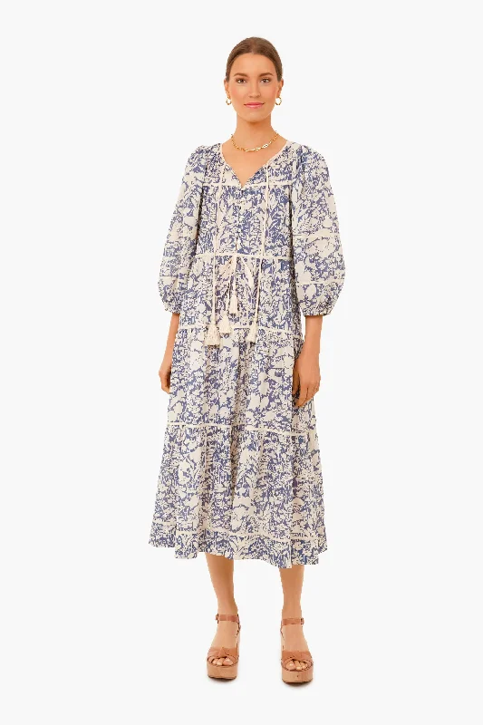 Tassel Tie Blouson Dress Tunics Luxurious high-end