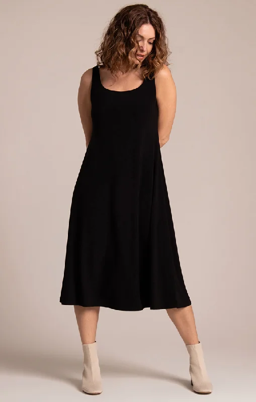 Sympli - Square Neck Fit and Flare Dress Tunics Cozy comfortable