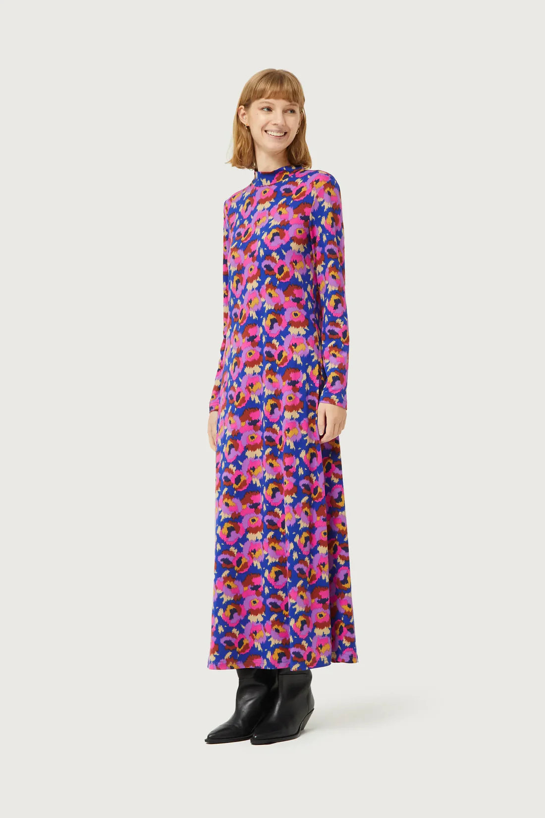 Pretty Painterly Maxi Dress Tunics Fleece cozy