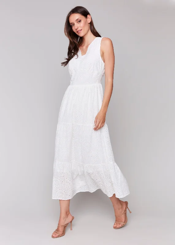 Charlie B - Sleeveless Eyelet Maxi Dress Tunics Custom made