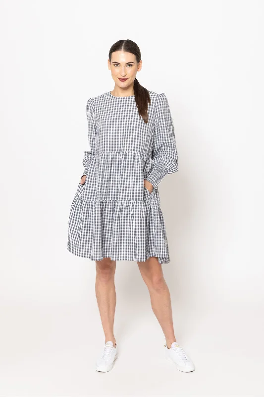 Maddy Dress -Texture Check Tunics Fashionable trendy