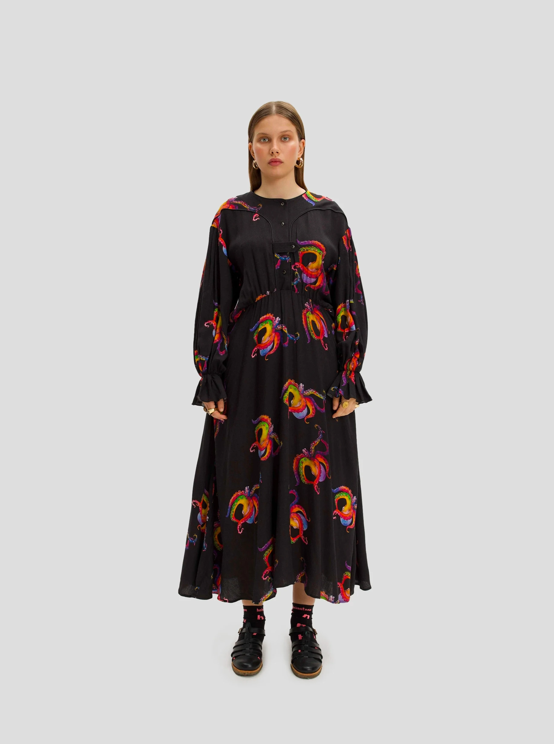 Pili Dress in Happy Octopus Print Tunics Practical durable