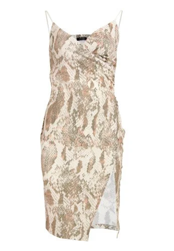 Girls On Film Womens/Ladies Leon Split Front Dress A-Line Day Work