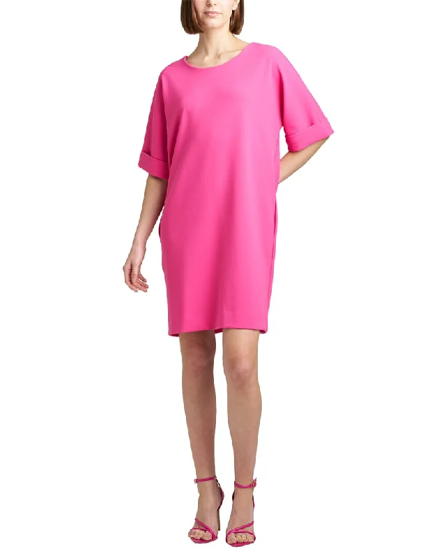 Natori Sold Knit Crepe Dress Elegant Long Evening