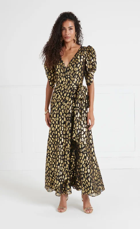 Kyra Wrap Dress - Black Tunics Sophisticated sleek