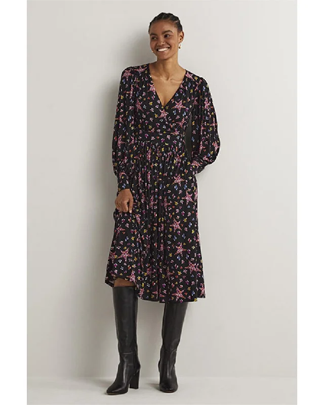 Boden Fixed Wrap Jersey Midi Dress Tunics Hiking breathable