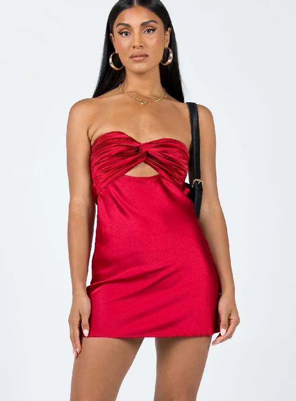 Shellie Mini Dress Red Tunics Travel practical