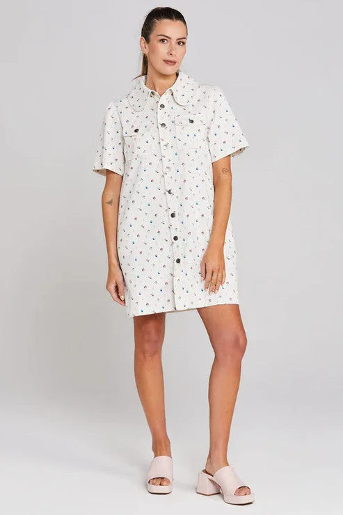 Thing Thing - Utility Dress, Rose Garden Boatneck Modish Everyday