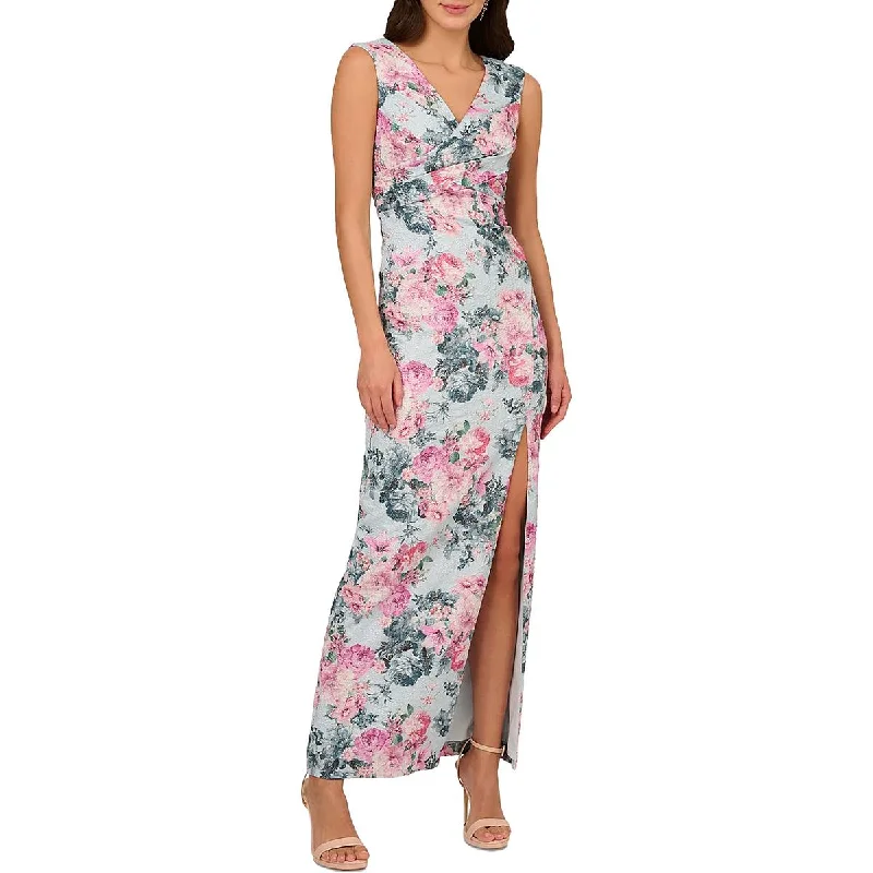Womens Jacquard Floral Evening Dress Tunics New arrival