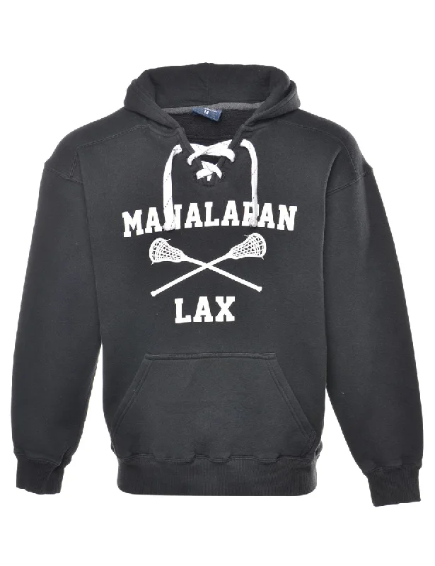 Manalapan Lax Printed Hoodie - M Hoodie with Earth Tones Natural Calm