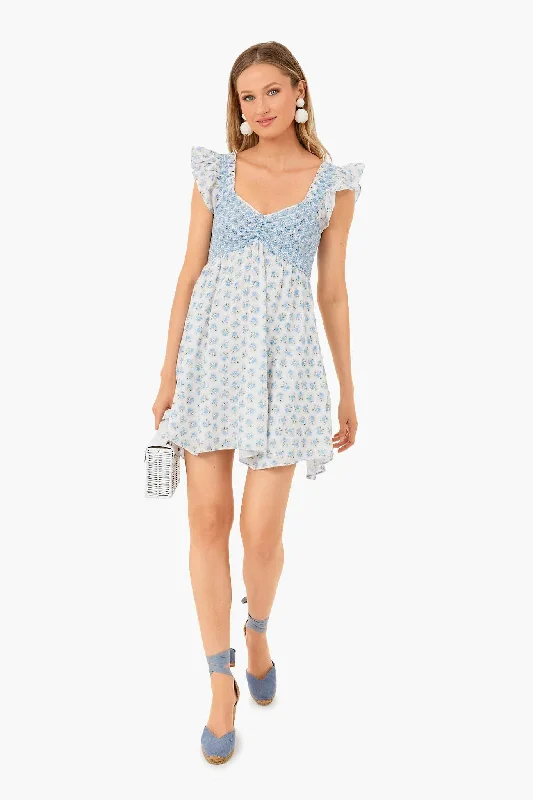 Powder Blue Athalia Dress Casual Short Summer