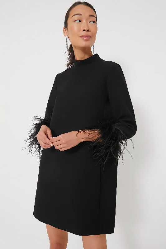 Black Feather Mod Ellie Dress Tunics Designer luxury