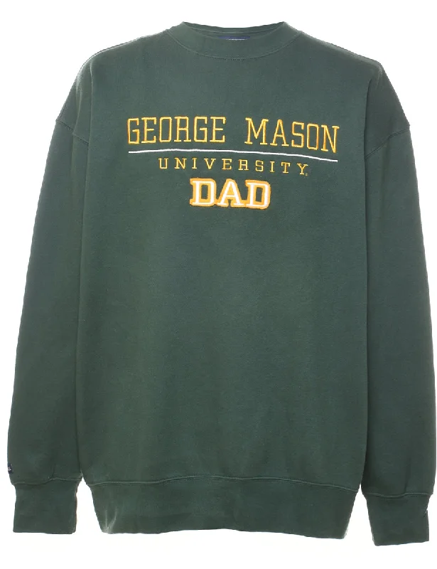 Jansport George Mason University Dad Embroidered Sweatshirt - XL Hoodie with Hem Contrast Bold Stylish Jansport George Mason University Dad Embroidered Sweatshirt - XL Hoodie with Hem Contrast Bold Stylish