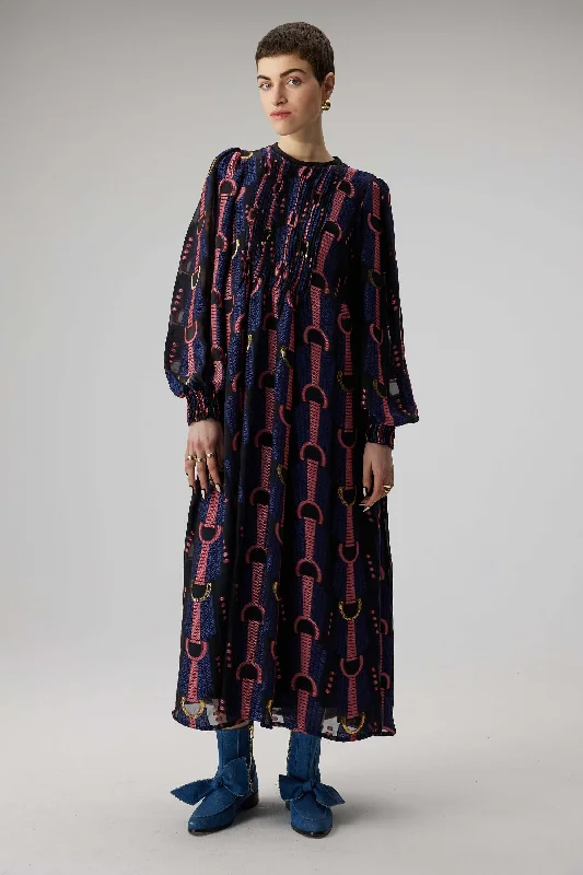 Thelma dress in Horizon embroidery Tunics Party sparkling