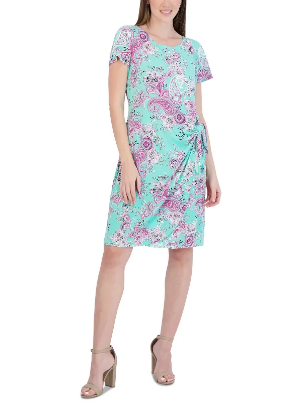 Womens Floral Print Polyester Wear To Work Dress Tunics Sale discount