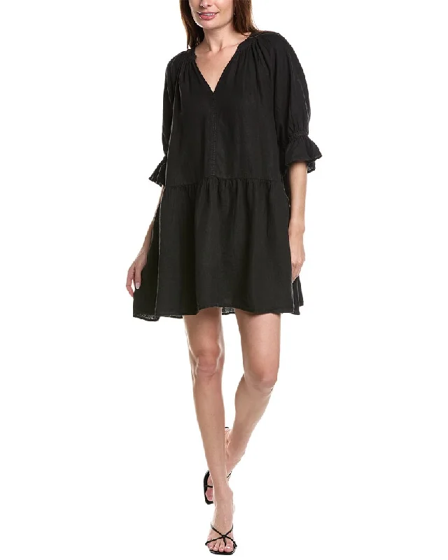 Velvet by Graham & Spencer Bria Linen Mini Dress Tunics Yoga stretchy