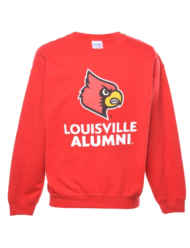 Louisville Alumni Printed Sweatshirt - M Hoodie with Sequins Glamorous Eye-catching