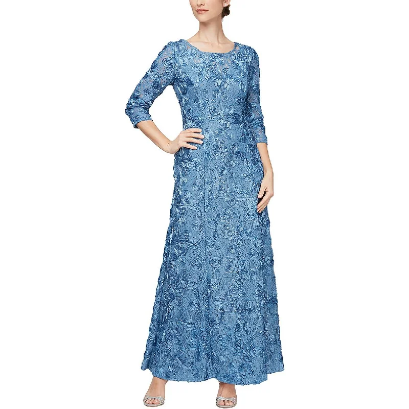 Womens Floral Print Three Quarter Sleeves Evening Dress Tunics Travel practical