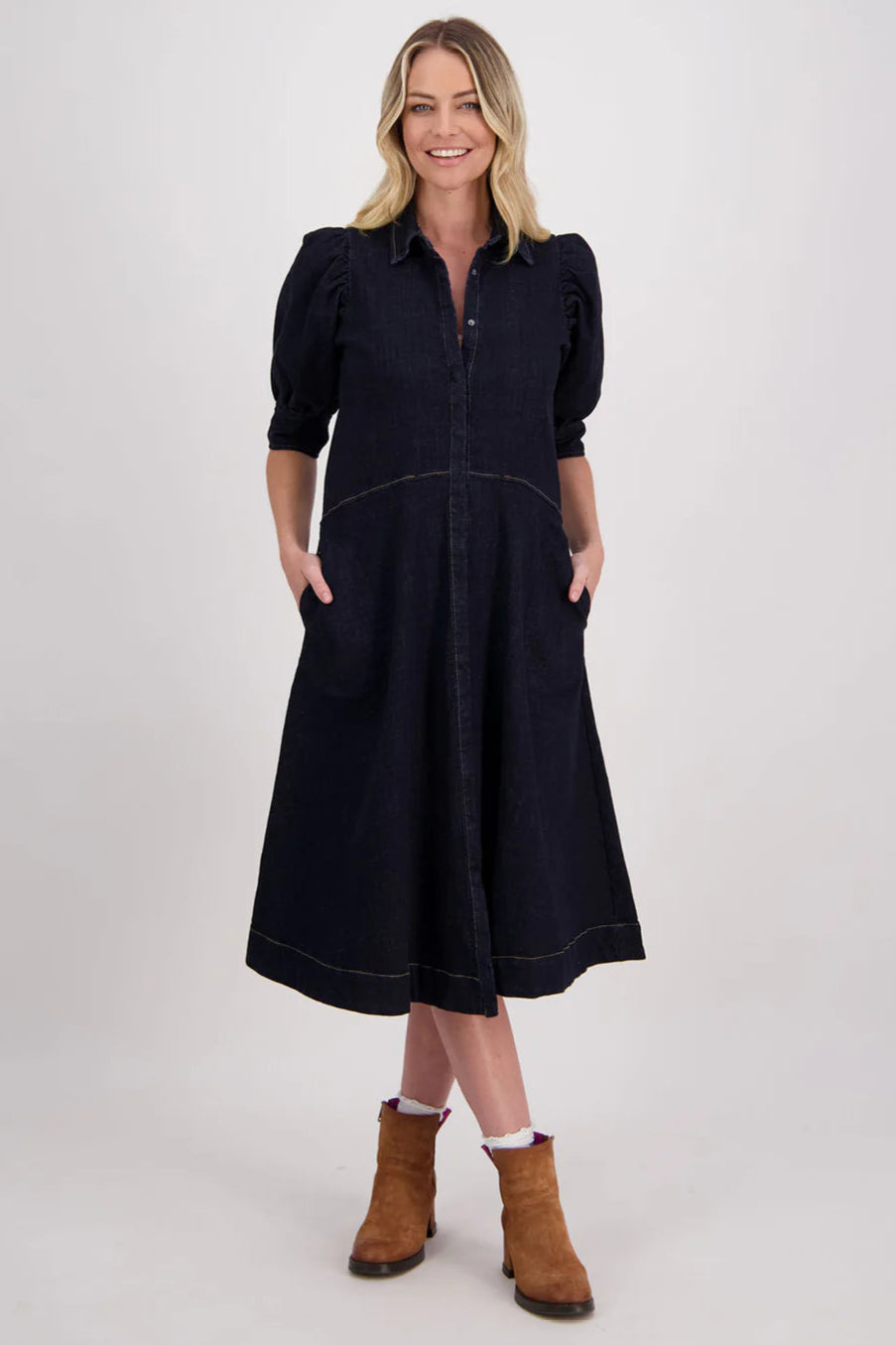 Briarwood Huxley Dress - Denim Tunics Fashionable chic