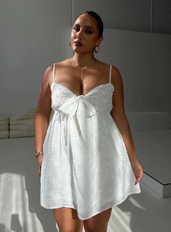 Granno Mini Dress White Curve Tunics Stylish modern