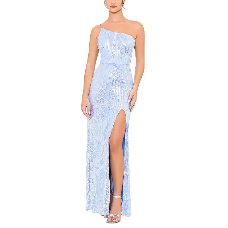 Juniors Womens Sequined Illusion Evening Dress Tunics Short Trendy