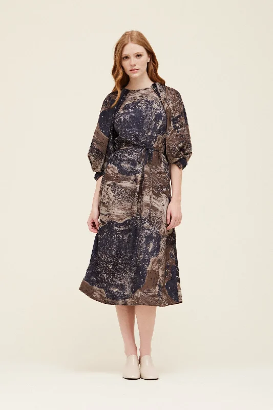 Marbled Midnight Dress Tunics Summer linen