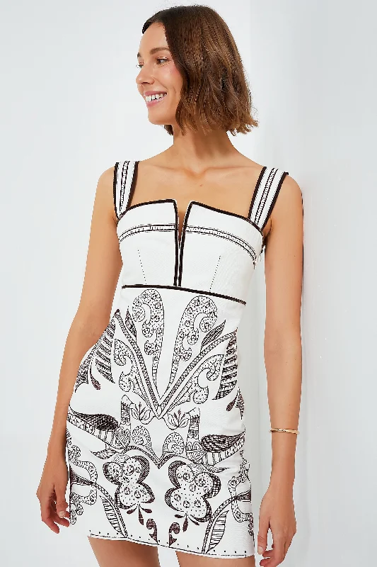 Off White Brown Molly Dress Tunics Modern contemporary