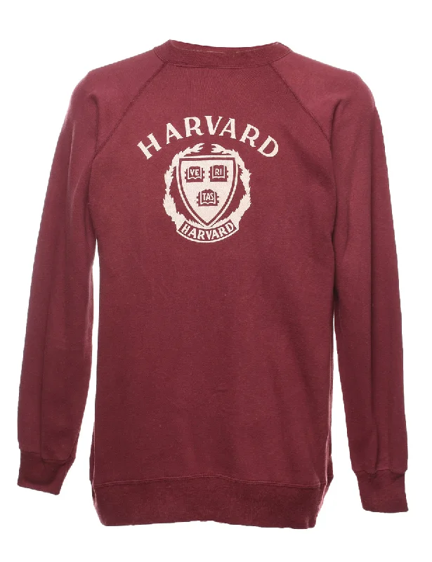 Champion Harvard Maroon Printed Sweatshirt - M Hoodie with High Neck Warm Protective Champion Harvard Maroon Printed Sweatshirt - M Hoodie with High Neck Warm Protective