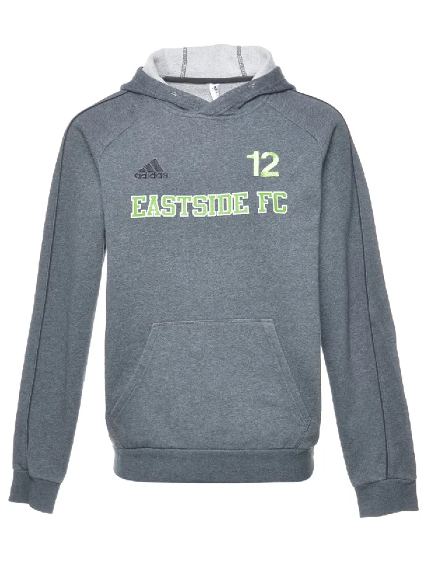 Adidas Football Printed Hoodie - S Hoodie with Hem Elastic Stretchable Comfortable