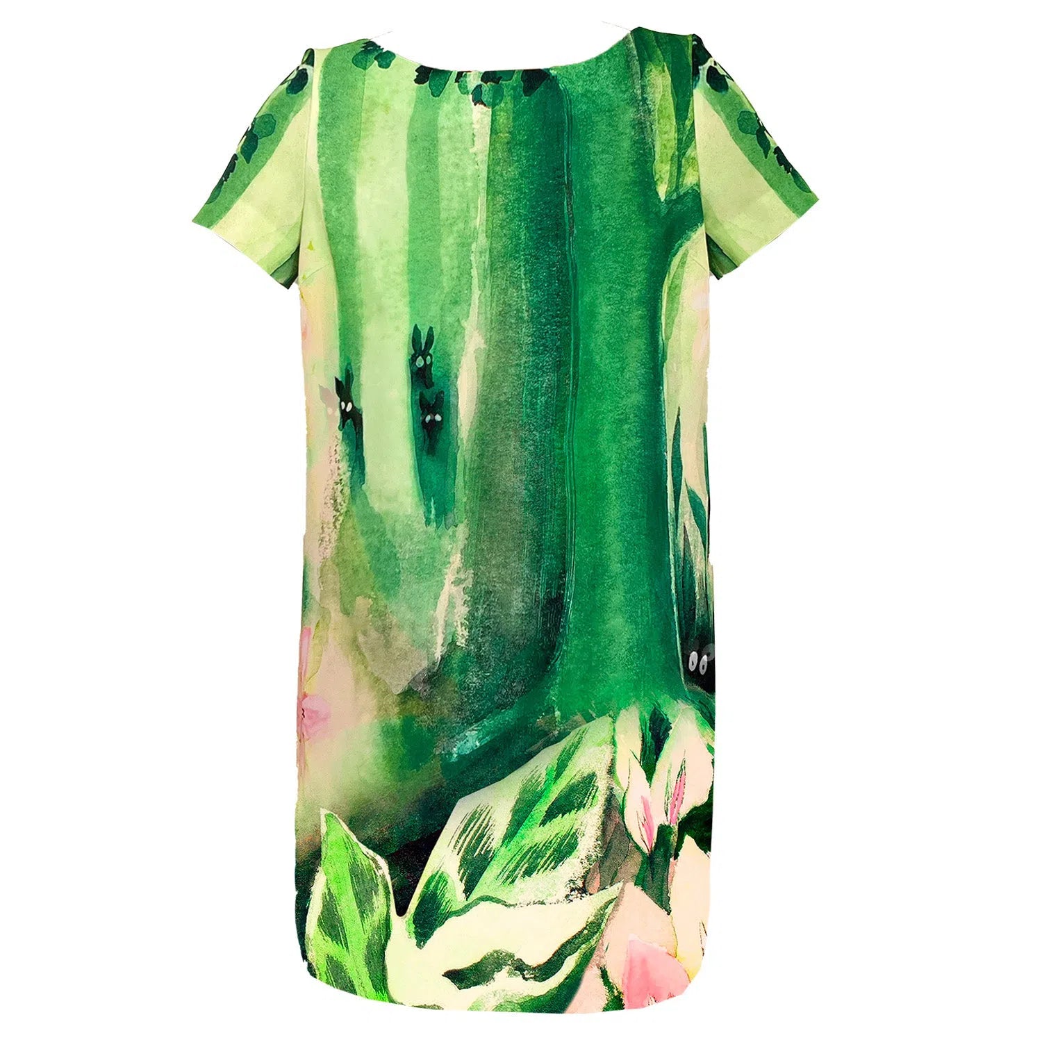 The celebration of the Moomin 80 year! Straight dress green Tunics Wedding white
