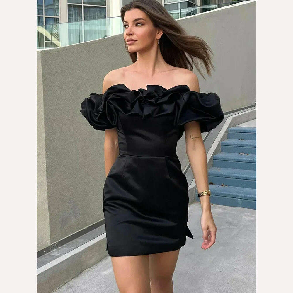Mingmingxi Summer White Ruffle Bodycon Party Dress Elegant Off The Shoulder Wedding Guest Dress Mini Celebrity Even Dress Short Tunics Review highly Mingmingxi Summer White Ruffle Bodycon Party Dress Elegant Off The Shoulder Wedding Guest Dress Mini Celebrity Even Dress Short Tunics Review highly