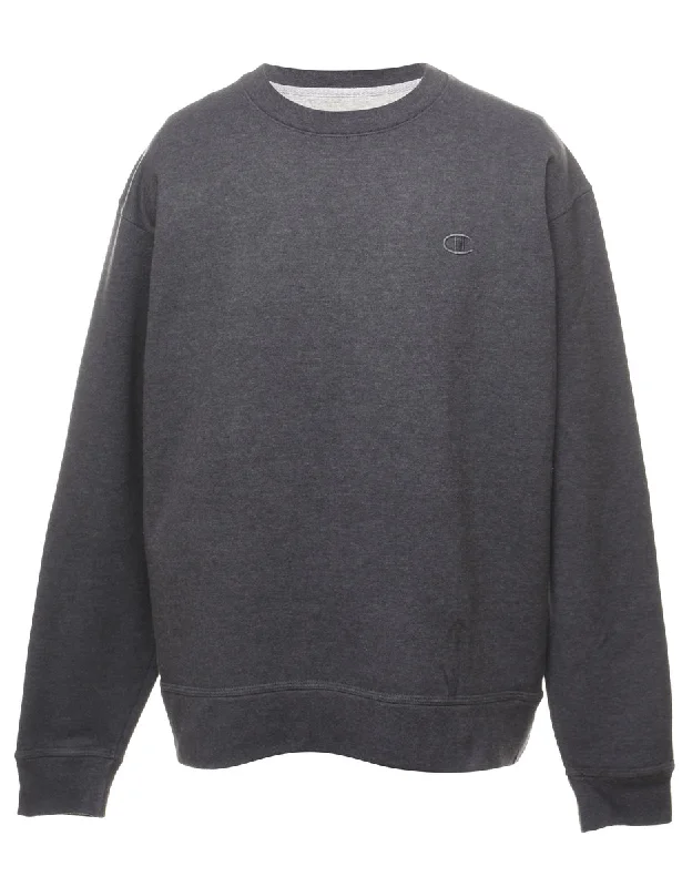 Champion Plain Sweatshirt - L Hoodie with Patch Decorative Personalized