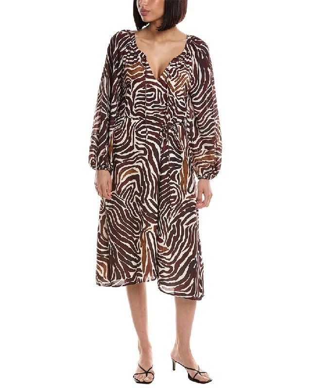 Tommy Bahama Zen Zebra Midi Dress Tunics Ceremony elegant