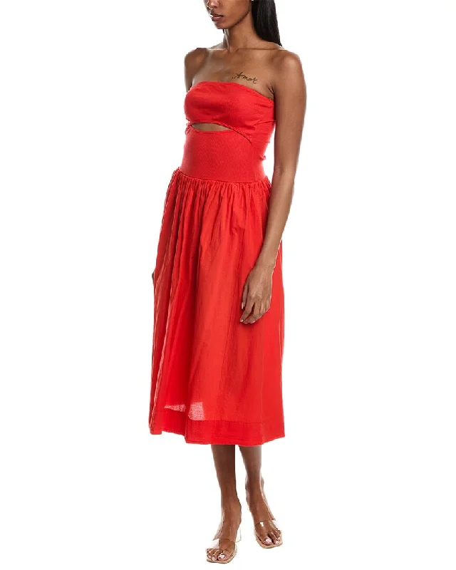 Stateside Poplin Maxi Dress Tunics Print Colorful